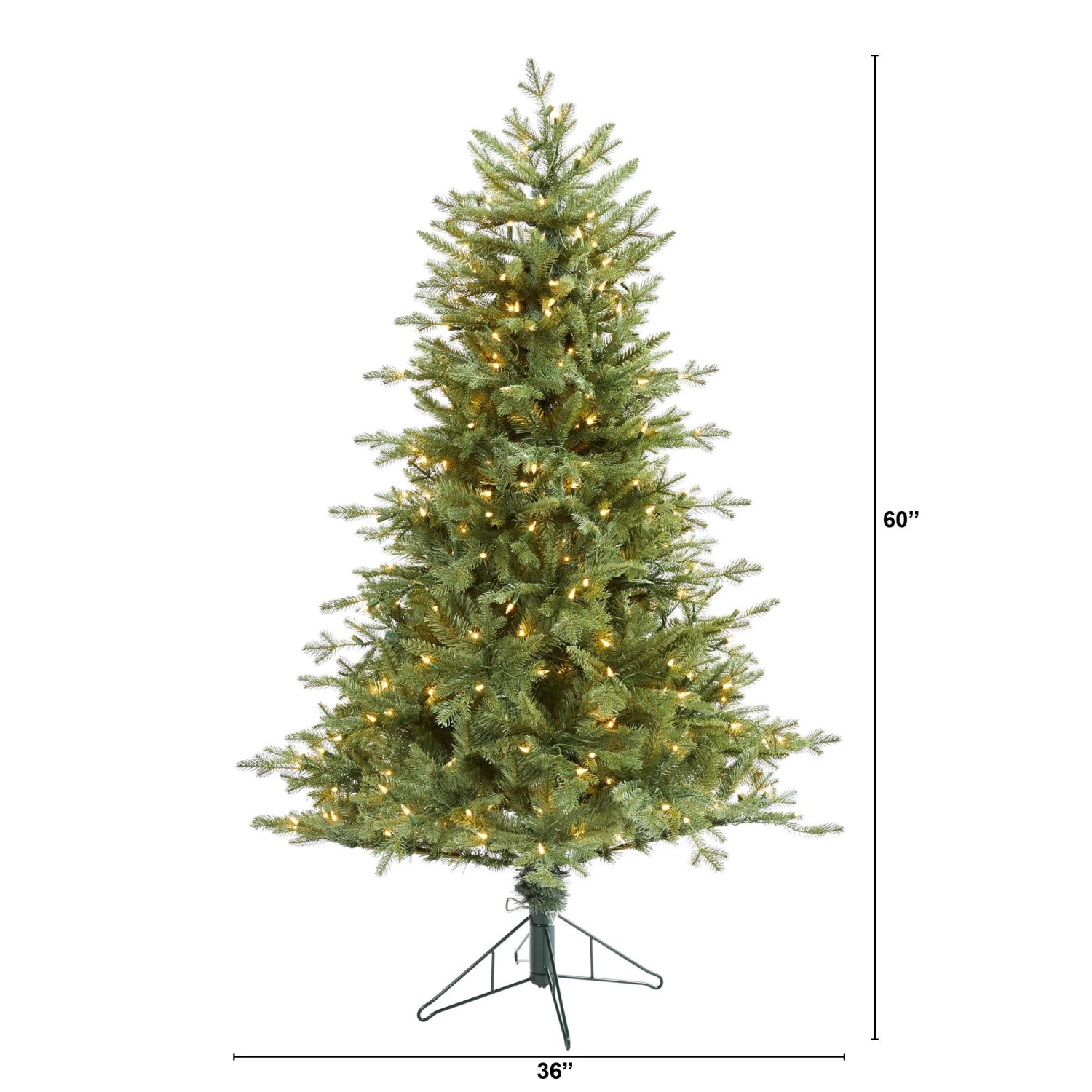 5' New Hampshire Spruce Artificial Christmas Tree With 300 Warm White Lights And 618 Bendable Branches 2 5' New Hampshire Spruce Artificial Christmas Tree With 300 Warm White Lights And 618 Bendable Branches - Image 2
