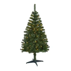 5' Northern Tip Pine Artificial Christmas Tree With 150 Clear LED Lights
