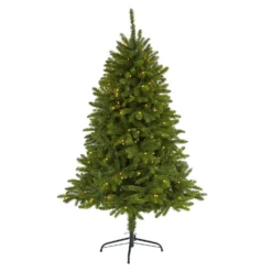 5β Sierra Spruce βNatural Lookβ Artificial Christmas Tree With 200 Clear LED Lights