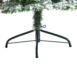 5’ Slim Flocked Montreal Fir Christmas Tree With 150 Warm White LED Lights And 491 Bendable Branches -Cheap Artificial Trees Store artificial 5 slim flocked montreal fir christmas tree with 150 warm white led lights and 491 bendable branches nearly natural 941959