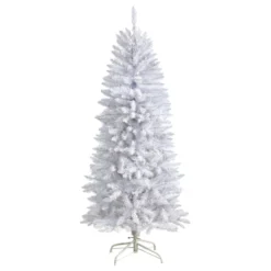 5’ Slim White Artificial Christmas Tree With 491 Bendable Branches
