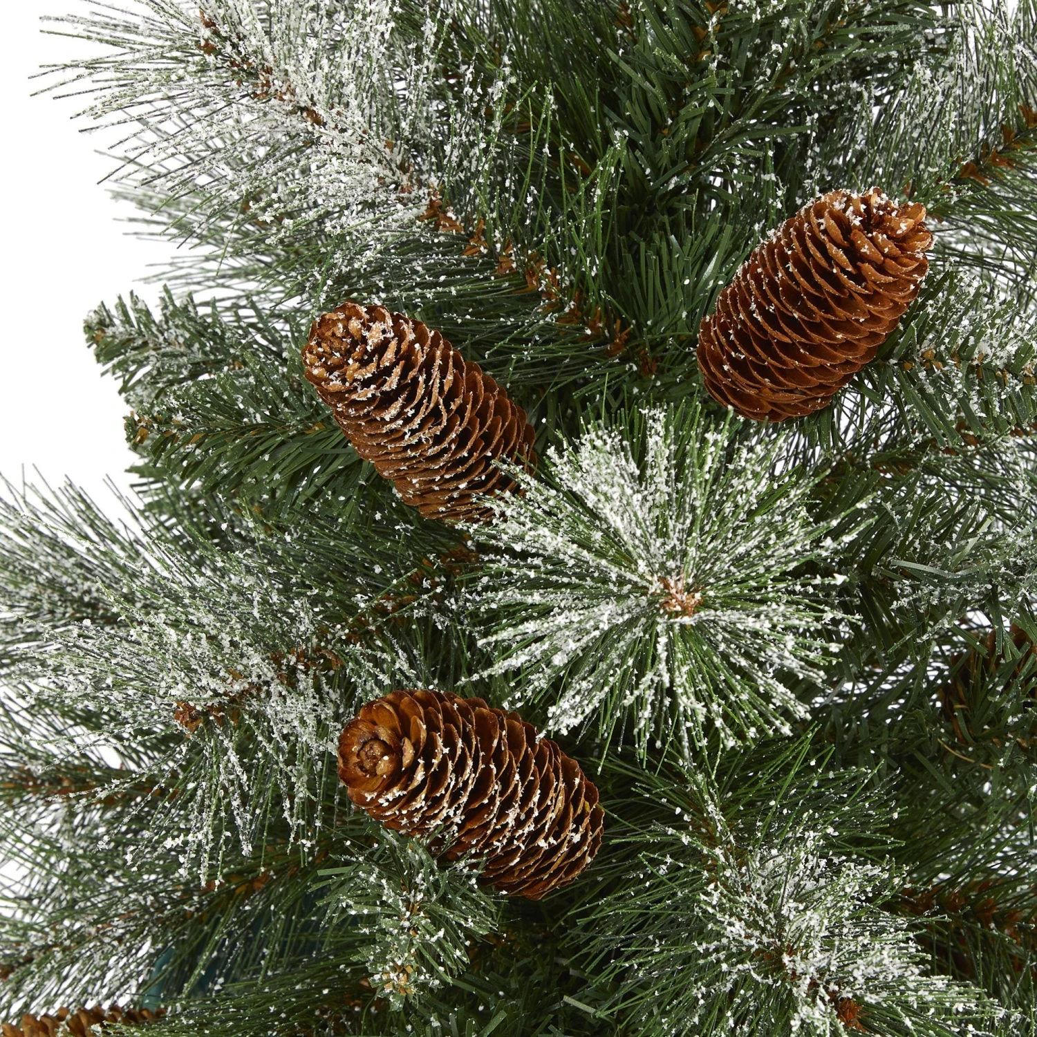 5’ Snowed French Alps Mountain Pine Artificial Christmas Tree With 387 Bendable Branches And Pine Cones 3 5’ Snowed French Alps Mountain Pine Artificial Christmas Tree With 387 Bendable Branches And Pine Cones - Image 3