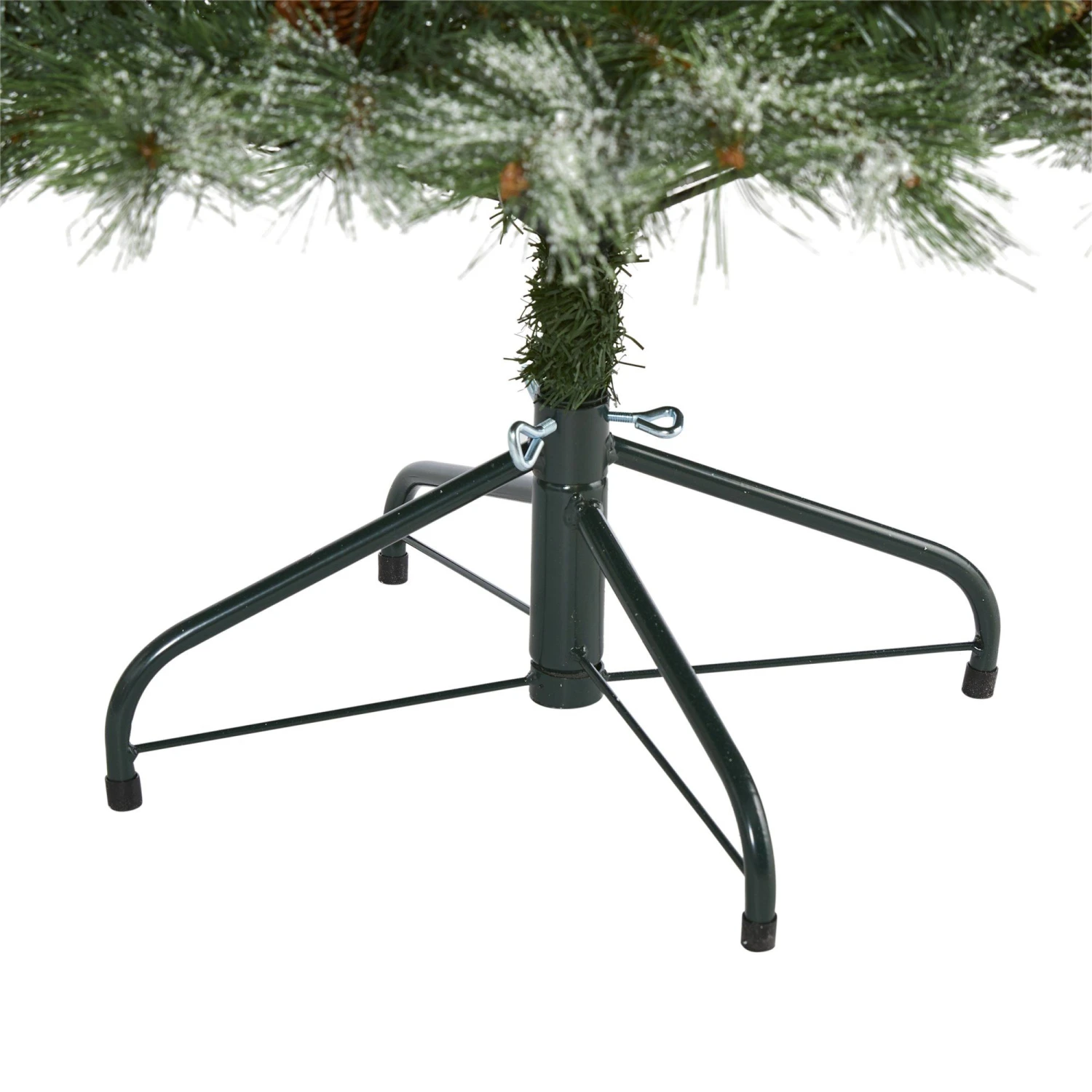 5’ Snowed French Alps Mountain Pine Artificial Christmas Tree With 387 Bendable Branches And Pine Cones 4 5’ Snowed French Alps Mountain Pine Artificial Christmas Tree With 387 Bendable Branches And Pine Cones - Image 4