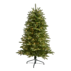 5β Snowed Grand Teton Artificial Christmas Tree With 150 Clear Lights And 462 Bendable Branches