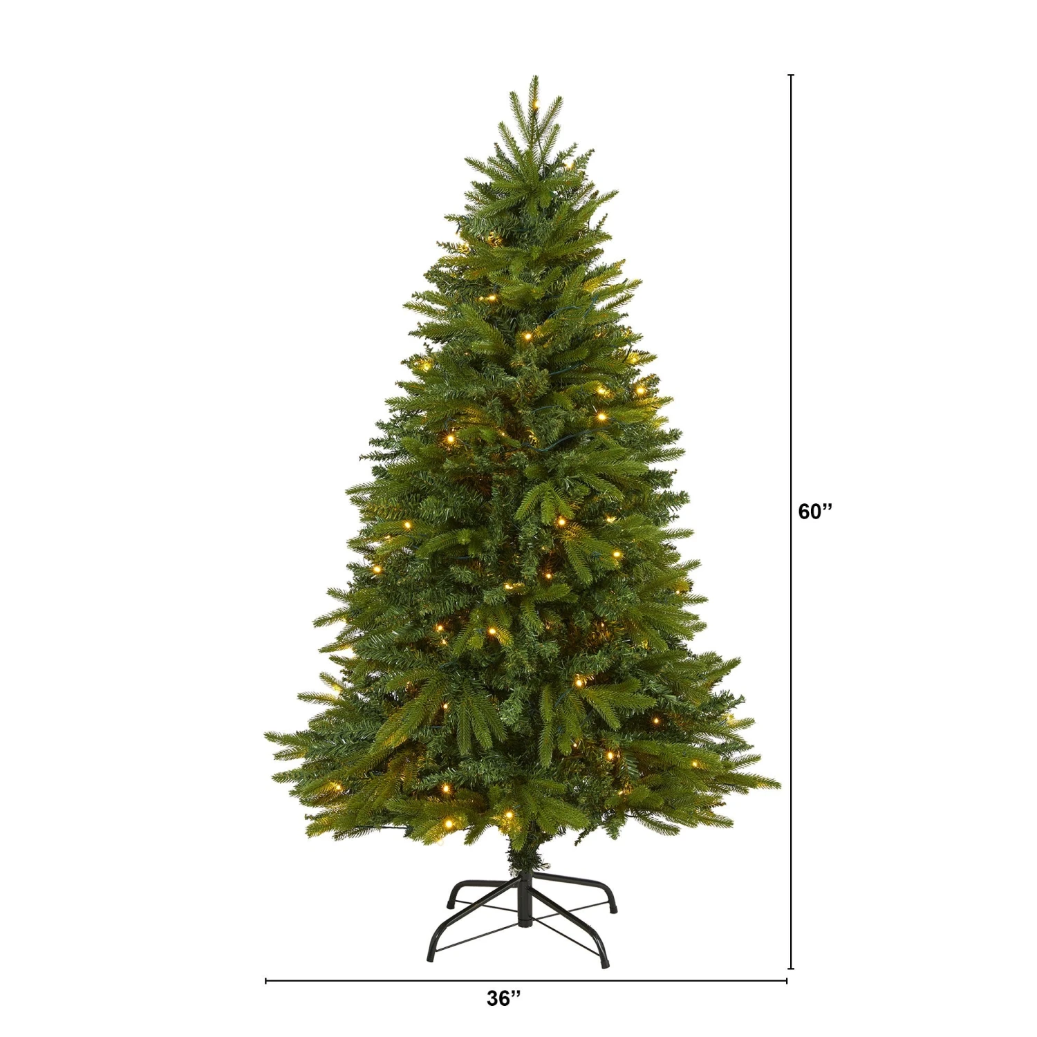5' Sun Valley Fir Artificial Christmas Tree With 200 Clear LED Lights 2 5' Sun Valley Fir Artificial Christmas Tree With 200 Clear LED Lights - Image 2