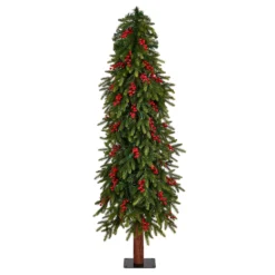 5’ Victoria Fir Artificial Christmas Tree 10 5’ Victoria Fir Artificial Christmas Tree -Cheap Artificial Trees Store artificial 5 victoria fir tree with 200 multi color multifunction led lights berries and 278 branches nearly natural 173730