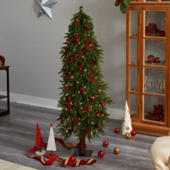 5’ Victoria Fir Artificial Christmas Tree 14 5’ Victoria Fir Artificial Christmas Tree -Cheap Artificial Trees Store artificial 5 victoria fir tree with 200 multi color multifunction led lights berries and 278 branches nearly natural 303733