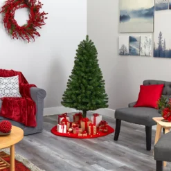 5’ Virginia Fir Artificial Christmas Tree With 200 Clear Lights And 379 Bendable Branches -Cheap Artificial Trees Store artificial 5 virginia fir artificial christmas tree with 200 clear lights and 379 bendable branches nearly natural 280481