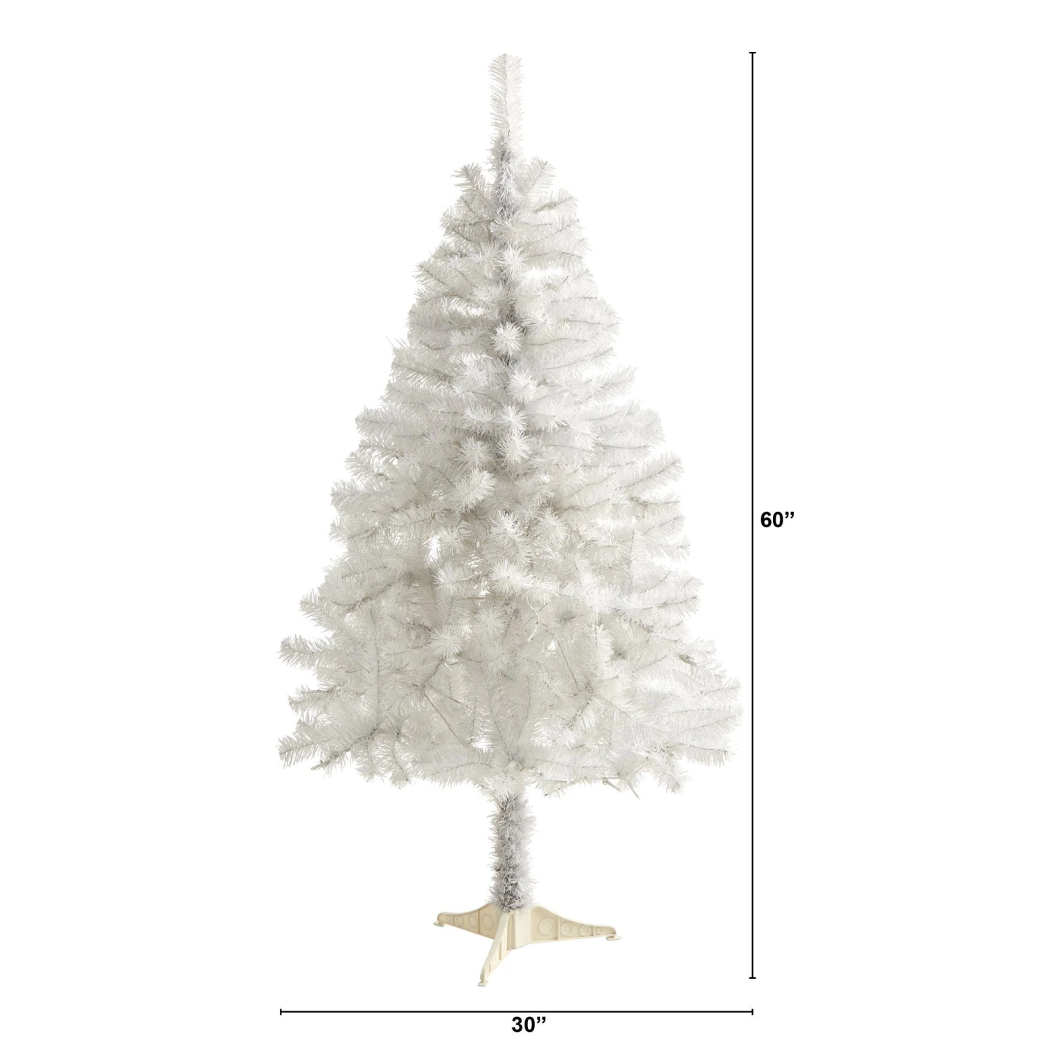 5' White Artificial Christmas Tree With 350 Bendable Branches 2 5' White Artificial Christmas Tree With 350 Bendable Branches - Image 2