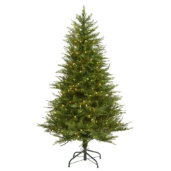 5’ Wisconsin Fir Artificial Christmas Tree With 250 Warm White LED Lights And 578 Bendable Branches