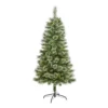 5’ Wisconsin Slim Snow Tip Pine Artificial Christmas Tree With 150 Clear LED Lights