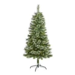 5’ Wisconsin Slim Snow Tip Pine Artificial Christmas Tree With 298 Bendable Branches