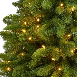 50” Sierra Spruce “Natural Look” Artificial Christmas Tree With 150 Clear LED Lights In White Planter -Cheap Artificial Trees Store artificial 50 sierra spruce natural look artificial christmas tree with 150 clear led lights in white planter nearly natural 368451