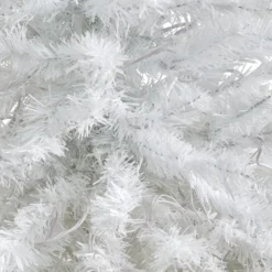 50” White Artificial Christmas Tree With 100 Clear LED Lights In Black Metal Planter -Cheap Artificial Trees Store artificial 50 white artificial christmas tree with 100 clear led lights in black metal planter nearly natural 276042