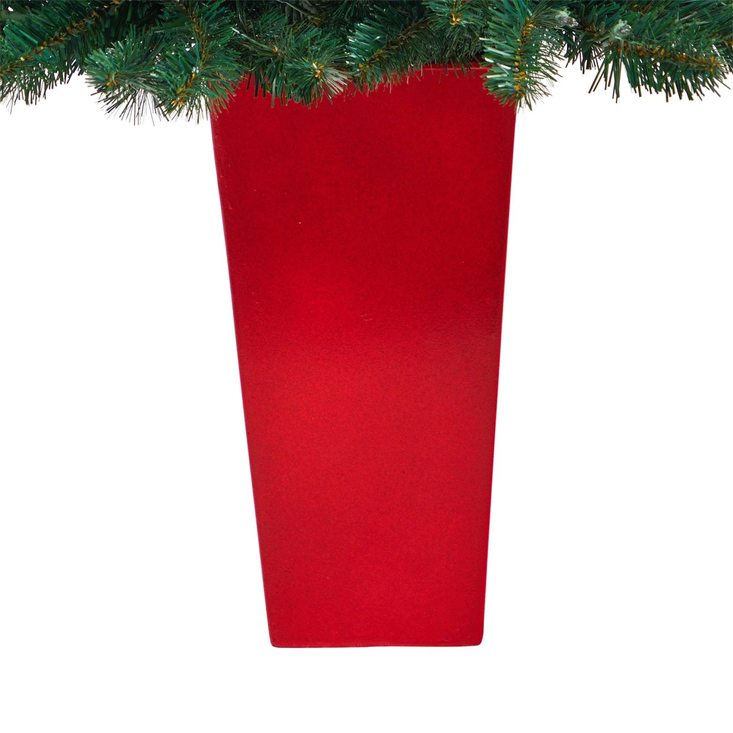 52” Northern Rocky Spruce Artificial Christmas Tree With 100 Clear Lights And 322 Bendable Branches In Tower Planter 4 52” Northern Rocky Spruce Artificial Christmas Tree With 100 Clear Lights And 322 Bendable Branches In Tower Planter - Image 4