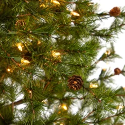 5.5’ Colorado Mountain Pine Artificial Christmas Tree With 250 Clear Lights, 669 Bendable Branches And Pine Cones In Decorative Planter 11 5.5’ Colorado Mountain Pine Artificial Christmas Tree With 250 Clear Lights, 669 Bendable Branches And Pine Cones In Decorative Planter -Cheap Artificial Trees Store artificial 55 colorado mountain pine artificial christmas tree with 250 clear lights 669 bendable branches and pine cones in decorative planter nearly natural 370819