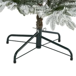 5.5’ Flocked Manchester Spruce Artificial Christmas Tree With 200 Lights And 560 Bendable Branches -Cheap Artificial Trees Store artificial 55 flocked manchester spruce artificial christmas tree with 200 lights and 560 bendable branches nearly natural 543842