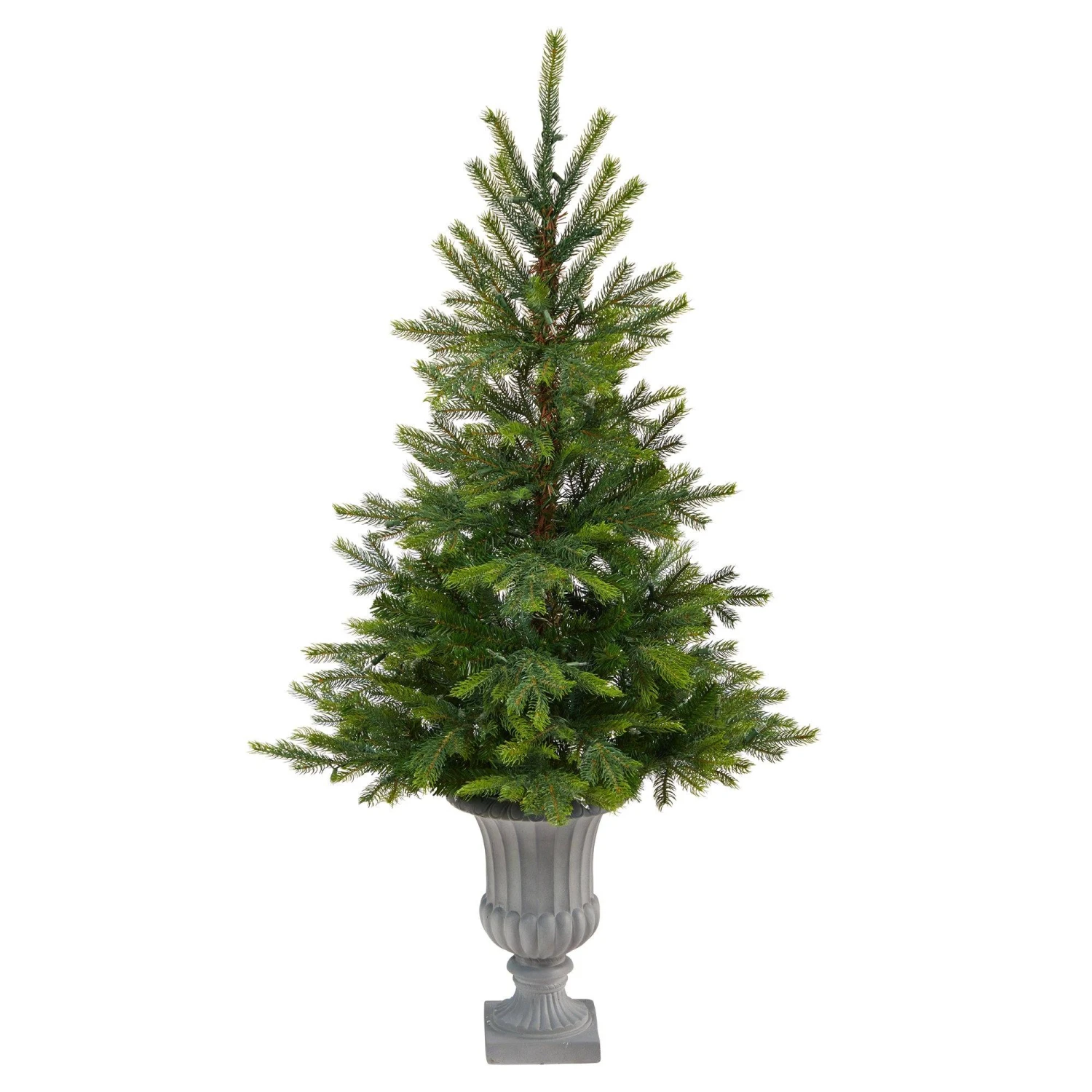 56” North Carolina Spruce Artificial Christmas Tree With 100 Clear Lights And 207 Bendable Branches In Decorative Urn 3 56” North Carolina Spruce Artificial Christmas Tree With 100 Clear Lights And 207 Bendable Branches In Decorative Urn - Image 3