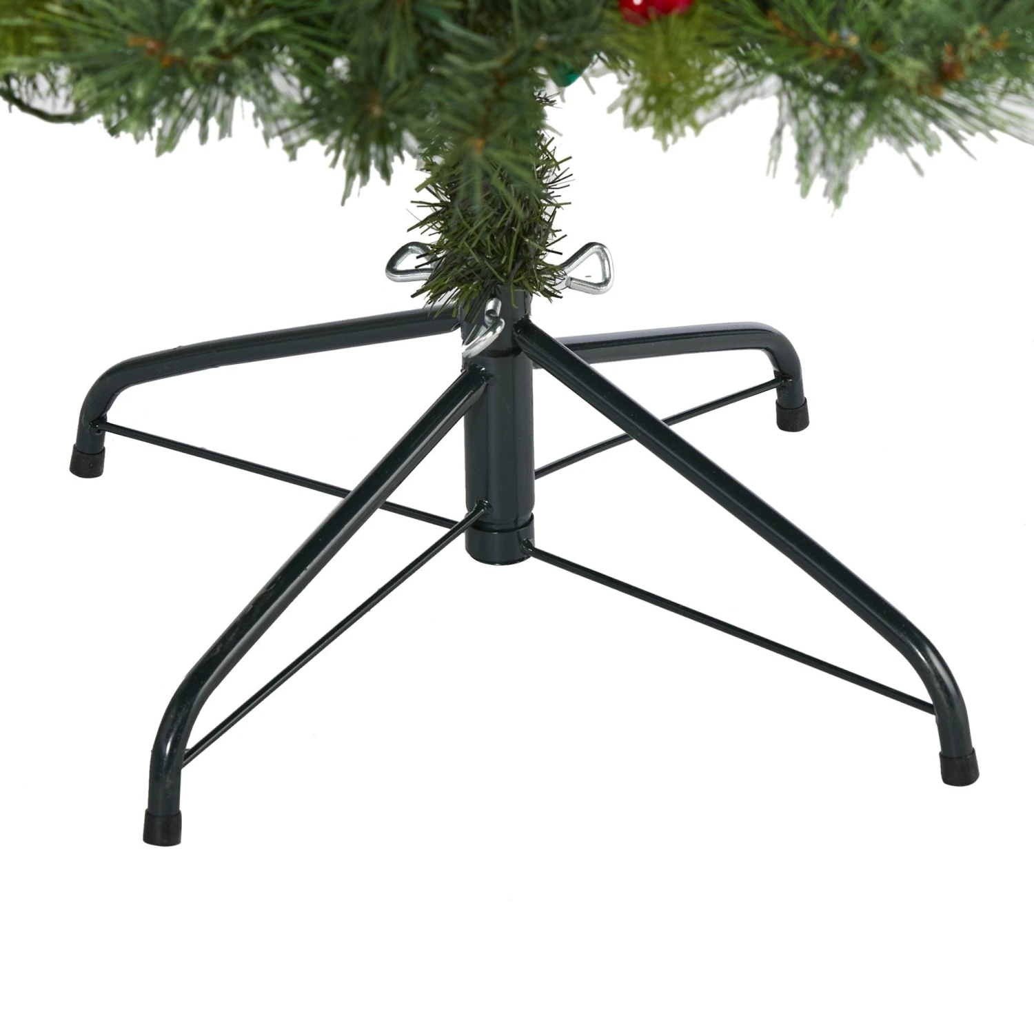 6’ Aberdeen Spruce Artificial Christmas Tree With 350 Clear LED Lights, Pine Cones And Red Berries 4 6’ Aberdeen Spruce Artificial Christmas Tree With 350 Clear LED Lights, Pine Cones And Red Berries - Image 4