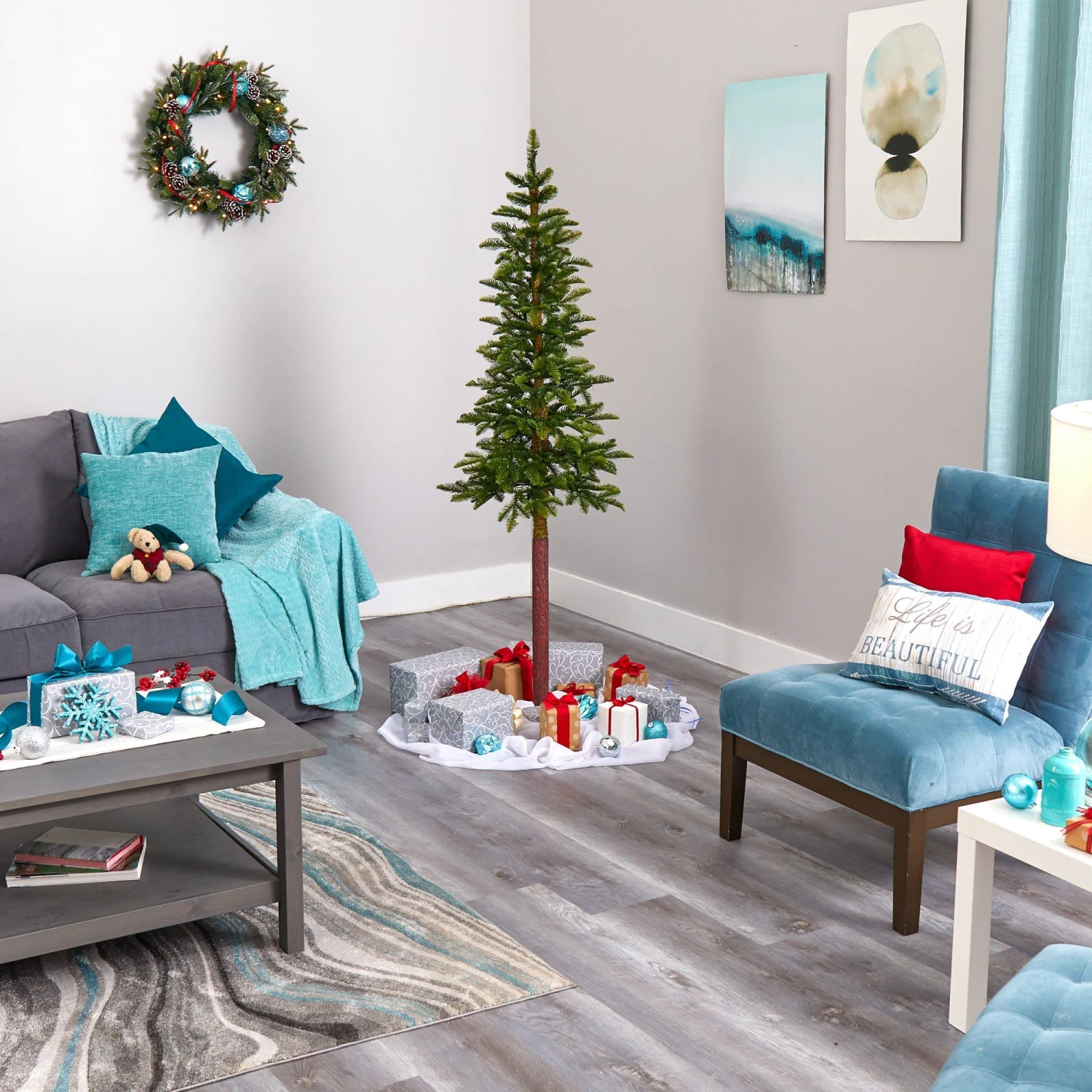 6’ Alaskan Alpine Artificial Christmas Tree With 100 Clear Microdot (Multifunction) LED Lights And 112 Bendable Branches 9 6’ Alaskan Alpine Artificial Christmas Tree With 100 Clear Microdot (Multifunction) LED Lights And 112 Bendable Branches - Image 9