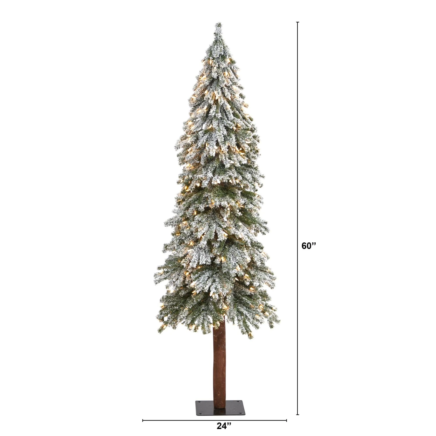 6’ Flocked Grand Alpine Artificial Christmas Tree With 300 Lights And 601 Branches On Natural Trunk 4 6’ Flocked Grand Alpine Artificial Christmas Tree With 300 Lights And 601 Branches On Natural Trunk - Image 4