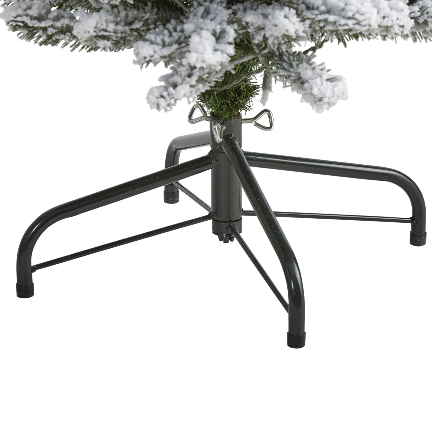 6’ Flocked Pencil Artificial Christmas Tree With 300 Clear Lights And 438 Bendable Branches 4 6’ Flocked Pencil Artificial Christmas Tree With 300 Clear Lights And 438 Bendable Branches - Image 4