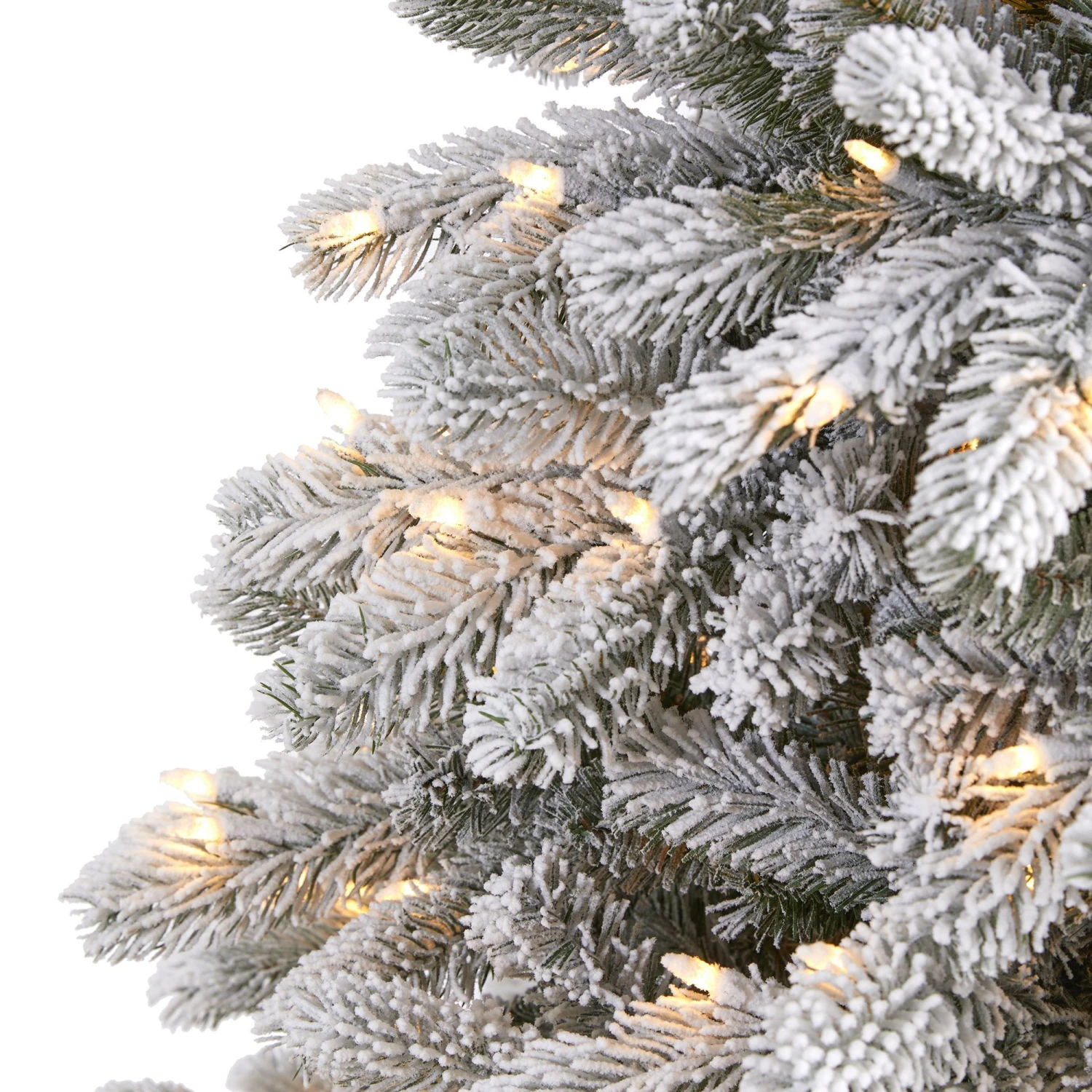 6’ Flocked South Carolina Spruce Artificial Christmas Tree With 450 Clear Lights And 925 Bendable Branches 3 6’ Flocked South Carolina Spruce Artificial Christmas Tree With 450 Clear Lights And 925 Bendable Branches - Image 3