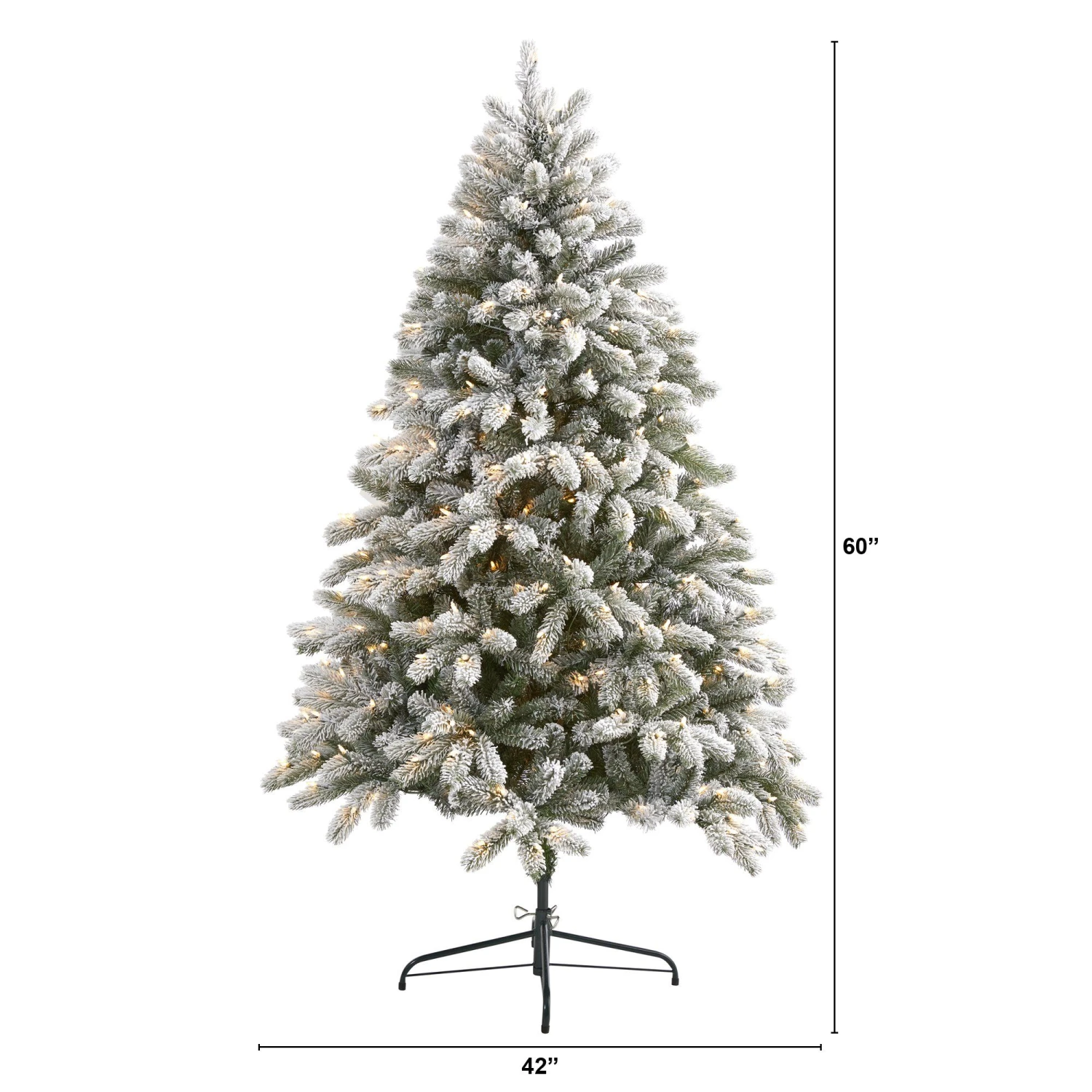 6’ Flocked South Carolina Spruce Artificial Christmas Tree With 450 Clear Lights And 925 Bendable Branches 2 6’ Flocked South Carolina Spruce Artificial Christmas Tree With 450 Clear Lights And 925 Bendable Branches - Image 2