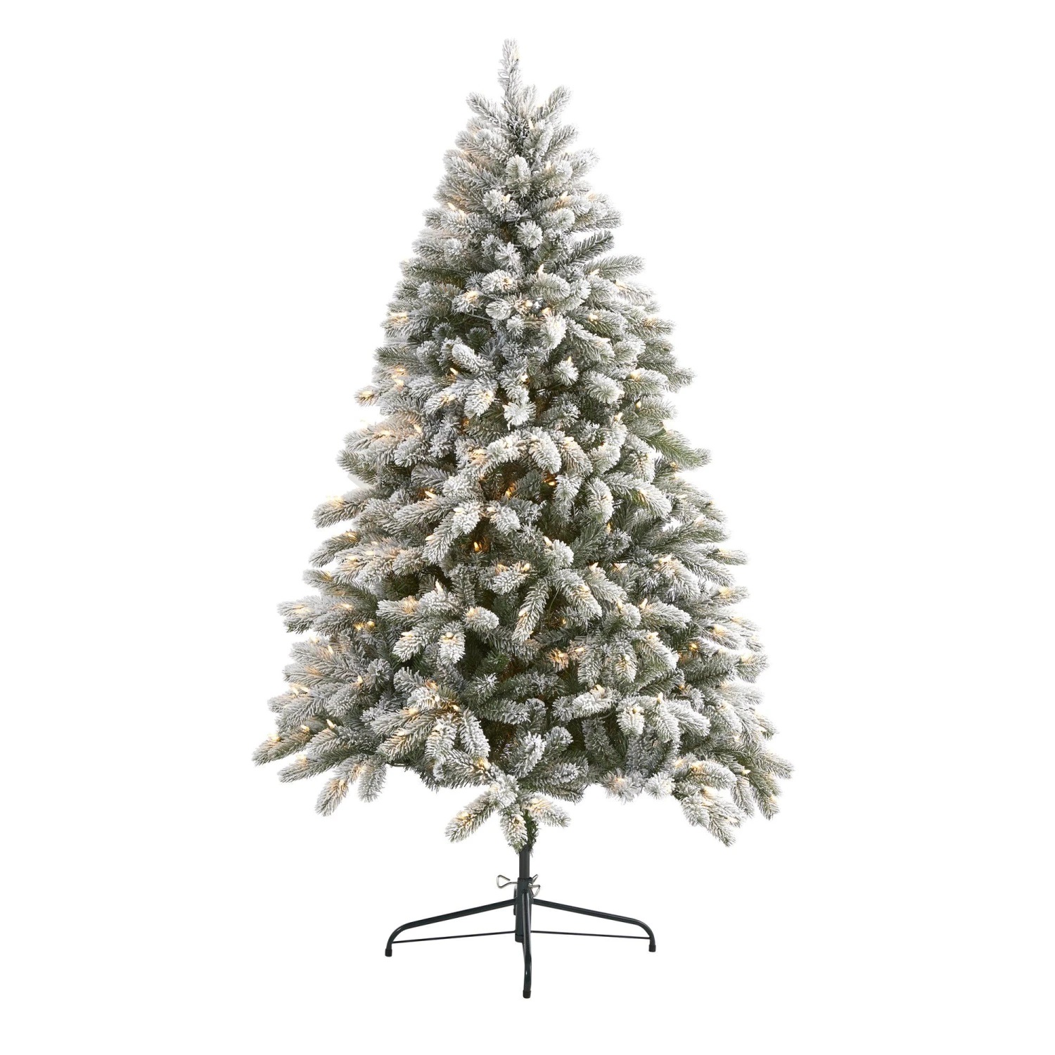 6’ Flocked South Carolina Spruce Artificial Christmas Tree With 450 Clear Lights And 925 Bendable Branches 1 6’ Flocked South Carolina Spruce Artificial Christmas Tree With 450 Clear Lights And 925 Bendable Branches