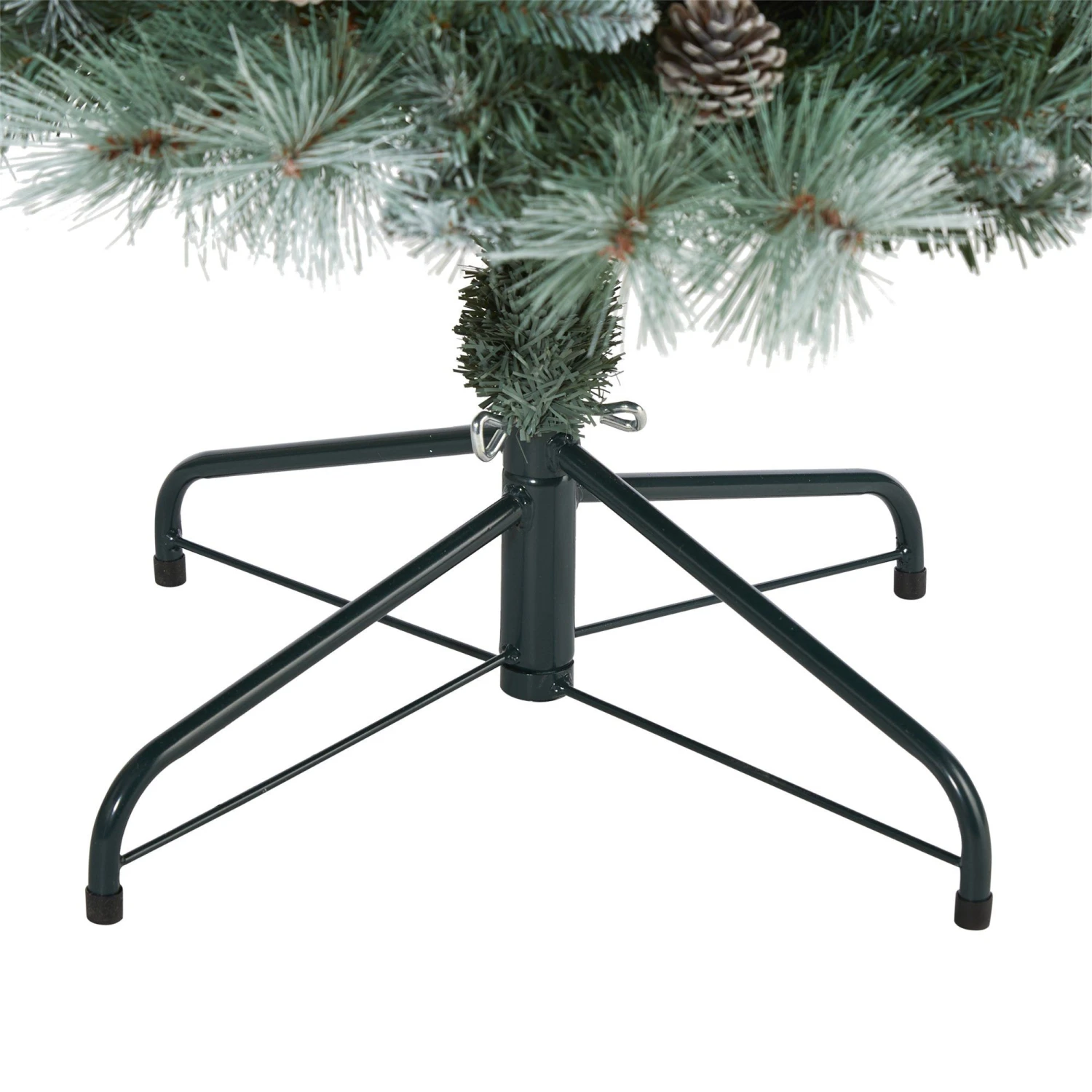 6’ Frosted Tip British Columbia Mountain Pine Artificial Christmas Tree With 250 Clear Lights, Pine Cones And 588 Bendable Branches 4 6’ Frosted Tip British Columbia Mountain Pine Artificial Christmas Tree With 250 Clear Lights, Pine Cones And 588 Bendable Branches - Image 4