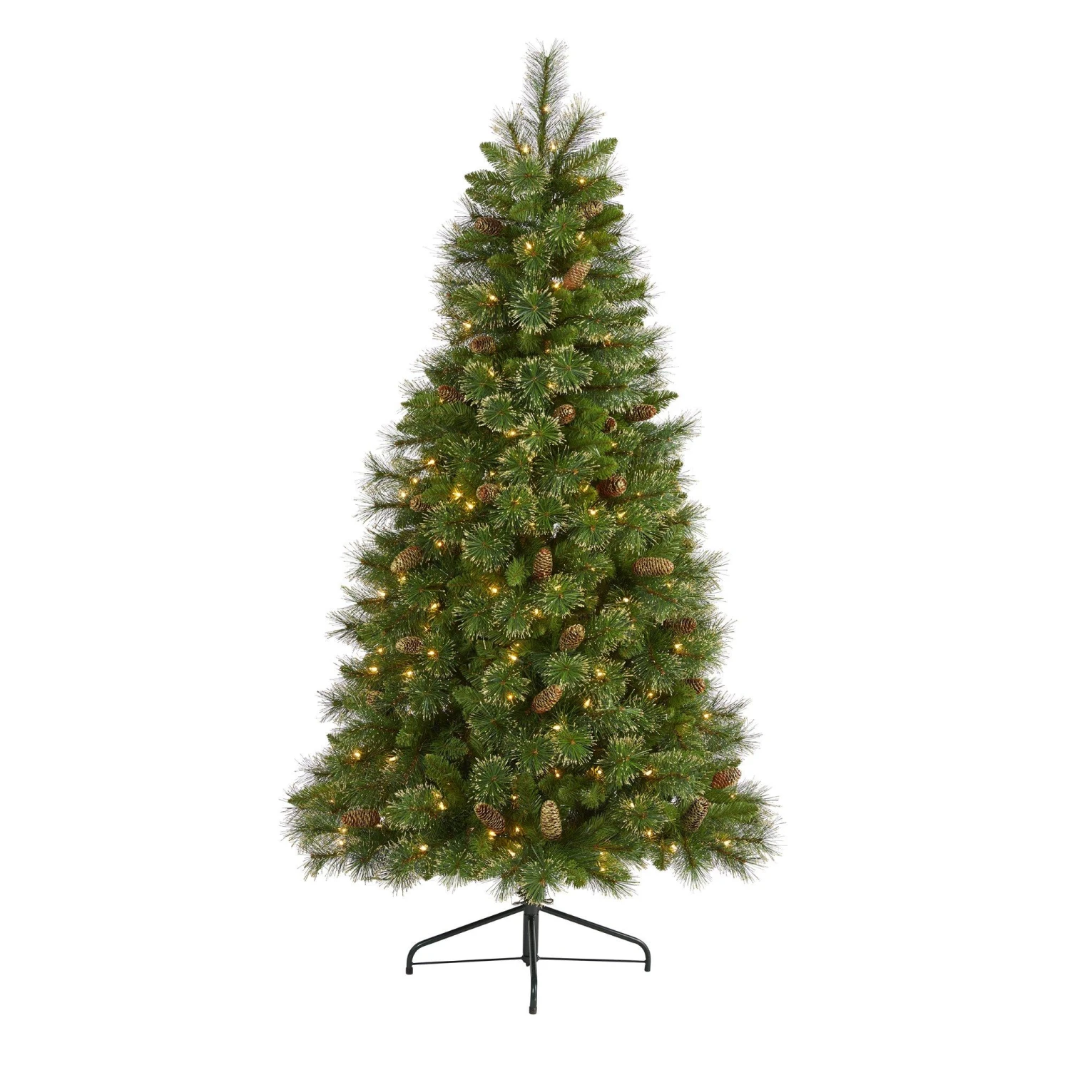 6’ Golden Tip Washington Pine Artificial Christmas Tree With 250 Clear Lights, Pine Cones And 750 Bendable Branches 1 6’ Golden Tip Washington Pine Artificial Christmas Tree With 250 Clear Lights, Pine Cones And 750 Bendable Branches