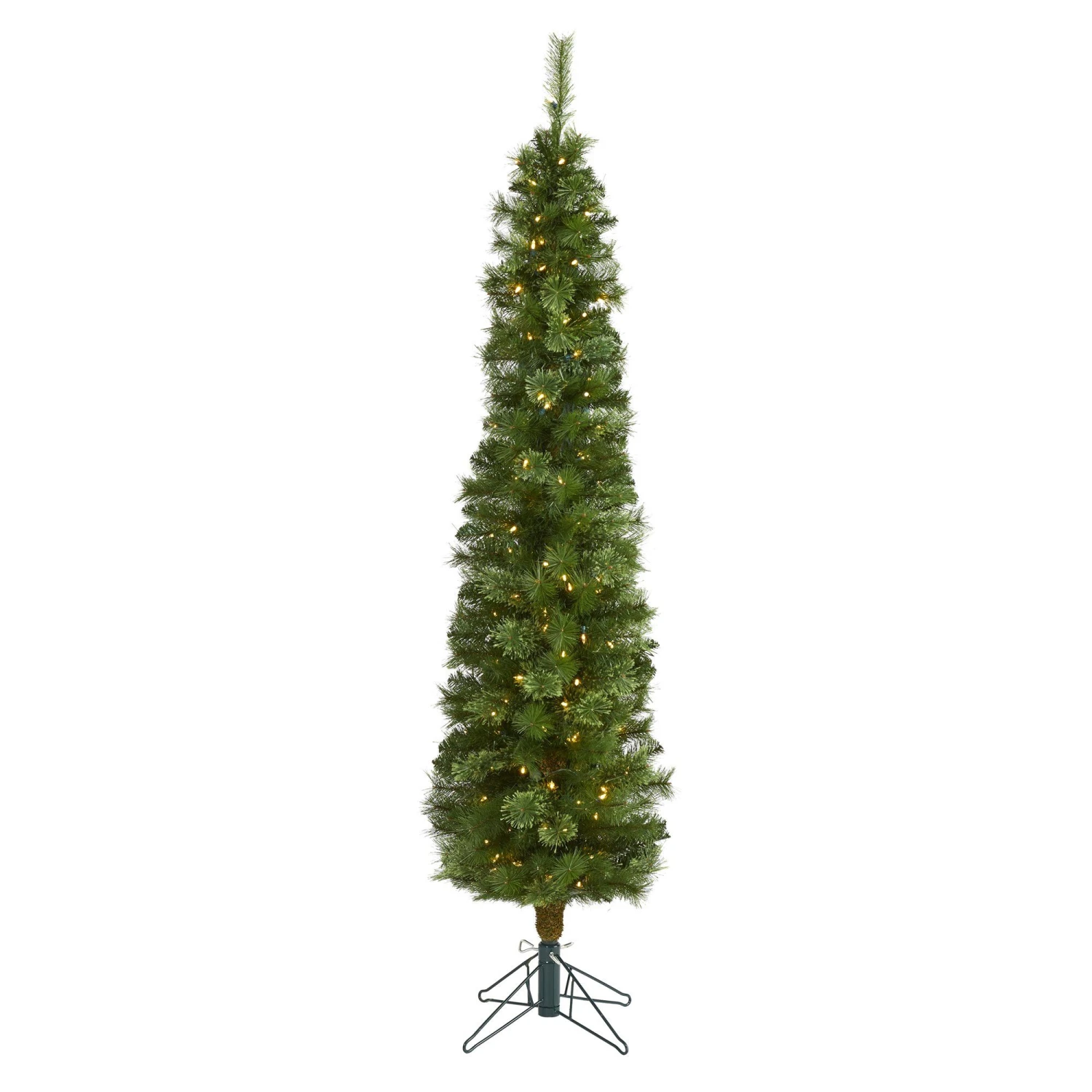 6' Green Pencil Artificial Christmas Tree With 150 Clear (Multifunction) LED Lights And 264 Bendable Branches 1 6' Green Pencil Artificial Christmas Tree With 150 Clear (Multifunction) LED Lights And 264 Bendable Branches