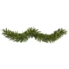 6’ Green Pine Artificial Christmas Garland With 35 Clear LED Lights