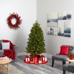 6' Hartford Fir Artificial Christmas Tree With 250 Warm (Multifunction) LED Lights With Instant Connect Technology And 711 Bendable Branches -Cheap Artificial Trees Store artificial 6 hartford fir artificial christmas tree with 250 warm multifunction led lights with instant connect technology and 711 bendable branches nearly natural 620981