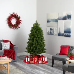 6' Hartford Fir Artificial Christmas Tree With 250 Warm (Multifunction) LED Lights With Instant Connect Technology And 711 Bendable Branches -Cheap Artificial Trees Store artificial 6 hartford fir artificial christmas tree with 250 warm multifunction led lights with instant connect technology and 711 bendable branches nearly natural 799887