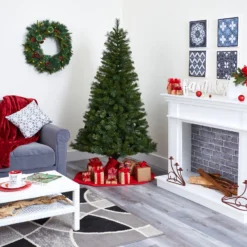 6' Mount Hood Spruce Artificial Christmas Tree With 300 Warm White Lights And 673 Bendable Branches -Cheap Artificial Trees Store artificial 6 mount hood spruce artificial christmas tree with 300 warm white lights and 673 bendable branches nearly natural 674073