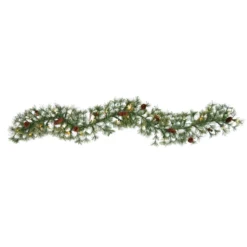 Cheap Artificial Trees Store 44 6' North Carolina Pine Artificial Christmas Garland With 30 Warm White LED Lights And Pinecones