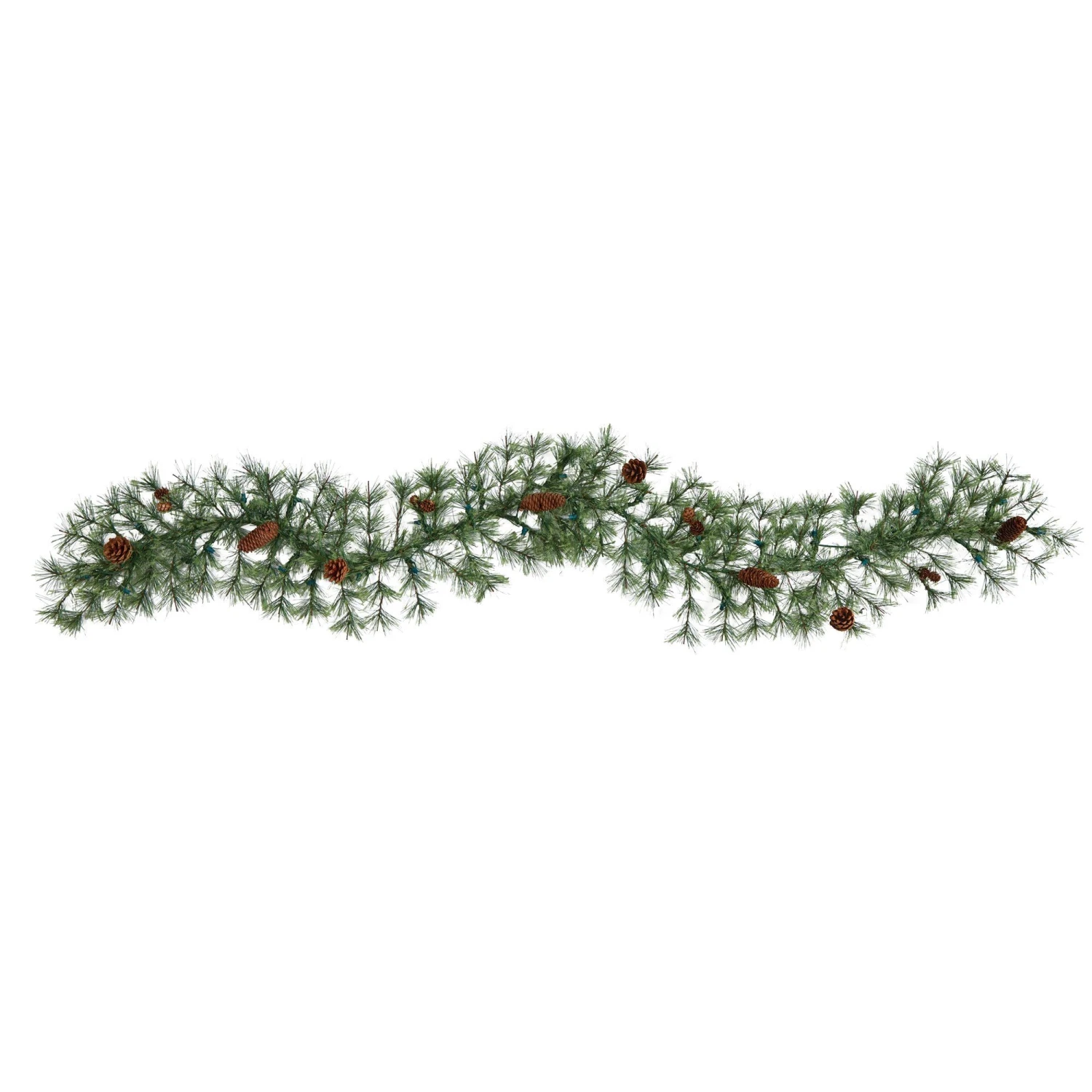 6' North Carolina Pine Artificial Christmas Garland With 30 Warm White LED Lights And Pinecones 3 6' North Carolina Pine Artificial Christmas Garland With 30 Warm White LED Lights And Pinecones - Image 3
