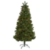 6' Rocky Mountain Spruce Artificial Christmas Tree With Pinecones And 250 Clear LED Lights
