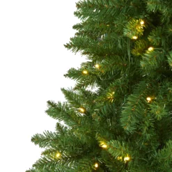 6’ Slim Green Mountain Pine Artificial Christmas Tree With 250 Clear LED Lights -Cheap Artificial Trees Store artificial 6 slim green mountain pine artificial christmas tree with 250 clear led lights nearly natural 685198