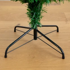 6' Slim Pre-Lit Fiber Optic Artificial Christmas Tree With 282 Colorful LED Lights -Cheap Artificial Trees Store artificial 6 slim pre lit fiber optic artificial christmas tree with 282 colorful led lights nearly natural 279819