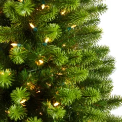 6’ Slim Virginia Spruce Artificial Christmas Tree 11 6’ Slim Virginia Spruce Artificial Christmas Tree -Cheap Artificial Trees Store artificial 6 slim virginia spruce tree with 300 multifunction led lights with instant connect technology nearly natural 808900