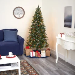 6' Snow Tipped Portland Spruce Artificial Christmas Tree With Frosted Berries And Pinecones With 300 Clear LED Lights -Cheap Artificial Trees Store artificial 6 snow tipped portland spruce artificial christmas tree with frosted berries and pinecones with 300 clear led lights nearly natural 251008