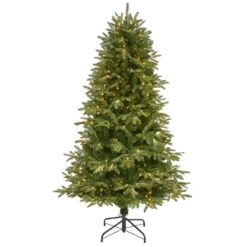 6β Snowed Grand Teton Artificial Christmas Tree With 300 Clear Lights And 730 Bendable Branches