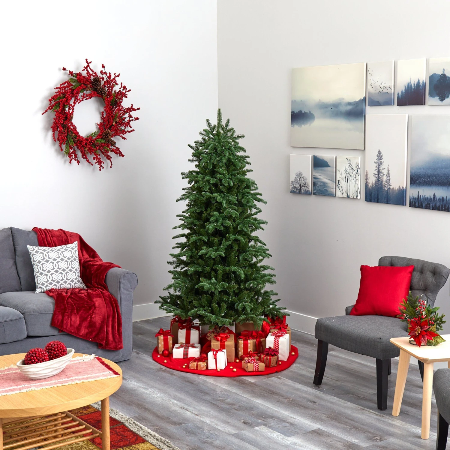 6’ South Carolina Fir Artificial Christmas Tree With 450 Clear Lights And 1598 Bendable Branches 5 6’ South Carolina Fir Artificial Christmas Tree With 450 Clear Lights And 1598 Bendable Branches - Image 5