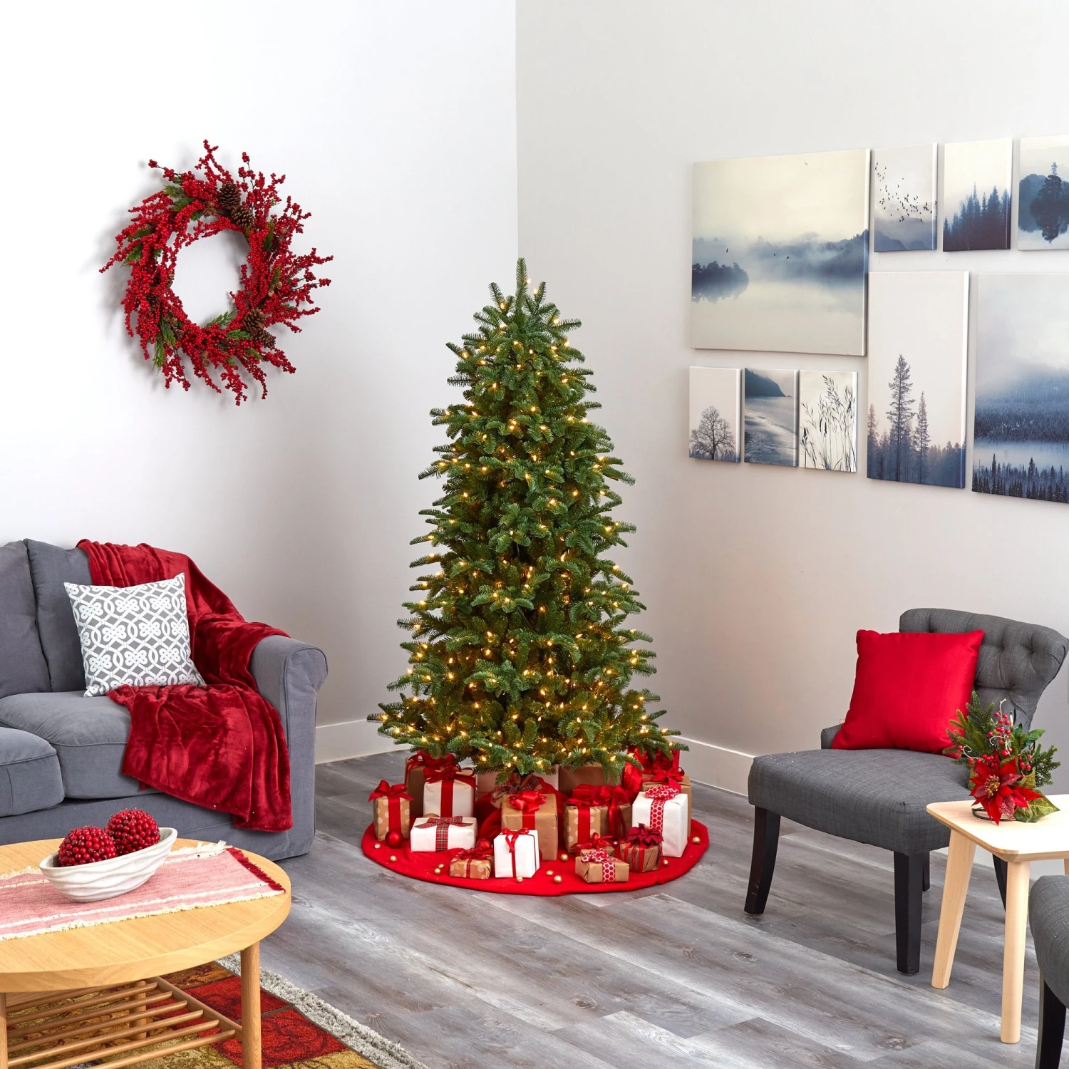 6’ South Carolina Fir Artificial Christmas Tree With 450 Clear Lights And 1598 Bendable Branches 7 6’ South Carolina Fir Artificial Christmas Tree With 450 Clear Lights And 1598 Bendable Branches - Image 7