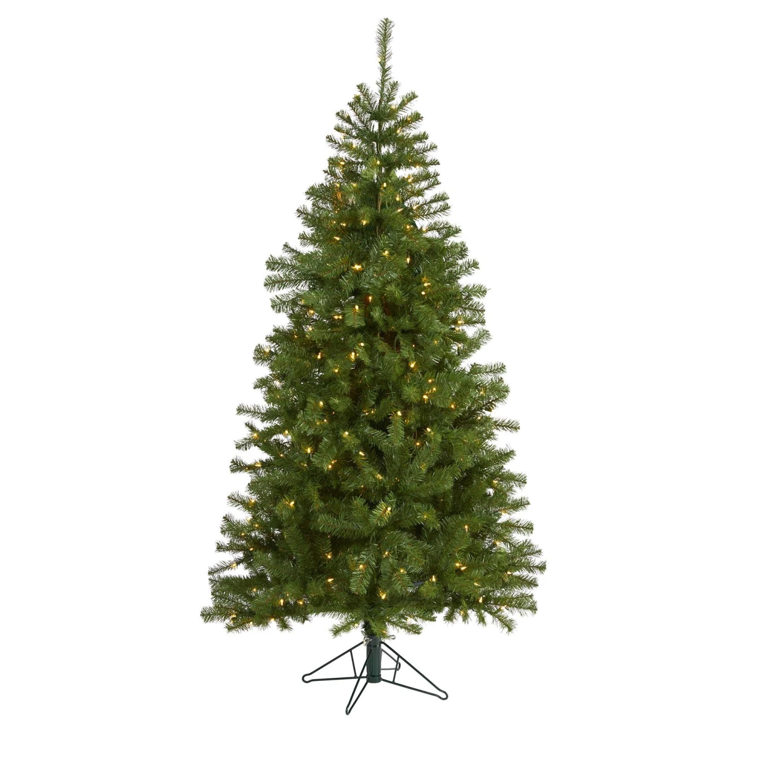 6' Springfield Artificial Christmas Tree With 300 Warm Clear Lights And 596 Tips 1 6' Springfield Artificial Christmas Tree With 300 Warm Clear Lights And 596 Tips