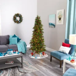 6' Victoria Fir Artificial Christmas Tree With 250 Multi-Color (Multifunction) LED Lights, Berries And 415 Bendable Branches 14 6' Victoria Fir Artificial Christmas Tree With 250 Multi-Color (Multifunction) LED Lights, Berries And 415 Bendable Branches -Cheap Artificial Trees Store artificial 6 victoria fir artificial christmas tree with 250 multi color multifunction led lights berries and 415 bendable branches nearly natural 328945