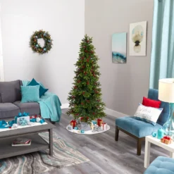 6' Victoria Fir Artificial Christmas Tree With 250 Multi-Color (Multifunction) LED Lights, Berries And 415 Bendable Branches 15 6' Victoria Fir Artificial Christmas Tree With 250 Multi-Color (Multifunction) LED Lights, Berries And 415 Bendable Branches -Cheap Artificial Trees Store artificial 6 victoria fir artificial christmas tree with 250 multi color multifunction led lights berries and 415 bendable branches nearly natural 363566