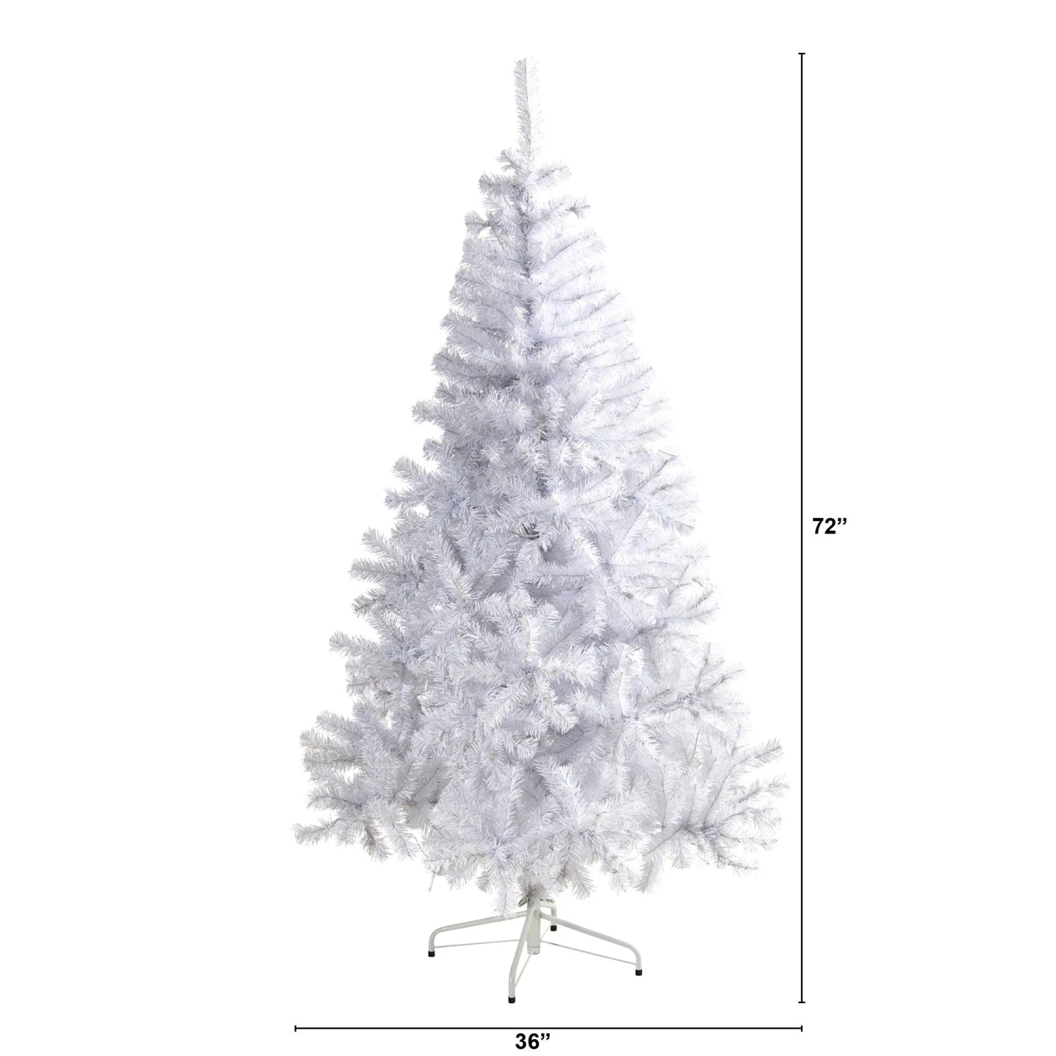 6’ White Artificial Christmas Tree With 680 Bendable Branches And 250 Clear LED Lights 2 6’ White Artificial Christmas Tree With 680 Bendable Branches And 250 Clear LED Lights - Image 2